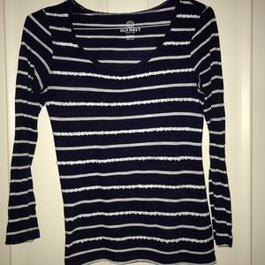 Old Navy striped sequin top